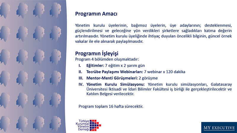 YÖNETİM KURULU ÜYELİĞİ MENTORLUK VE GELİŞTİRME PROGRAMI