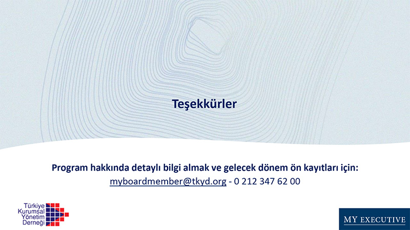 YÖNETİM KURULU ÜYELİĞİ MENTORLUK VE GELİŞTİRME PROGRAMI